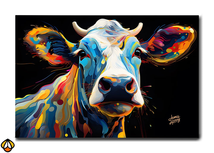 Colorful Cow Expression - Bold Modern Art