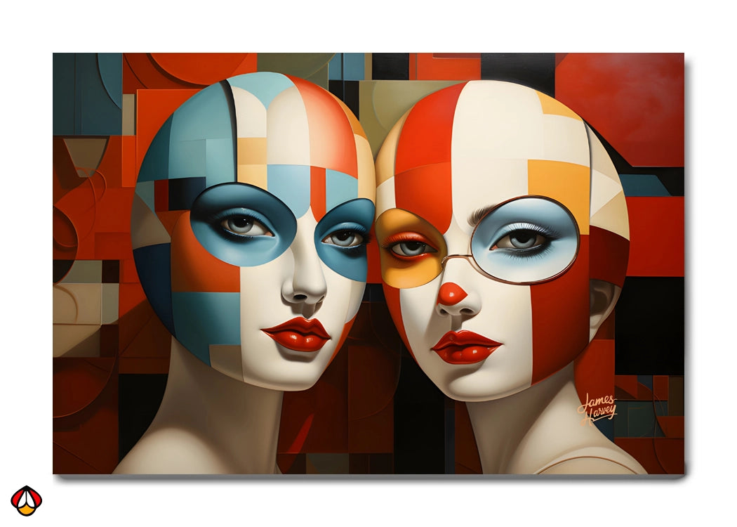 Dual Harmony - Abstract Portrait of Contrasts