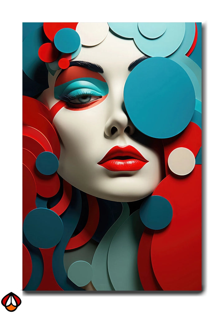 Pop Art Elegance - A Modern Abstract Portrait