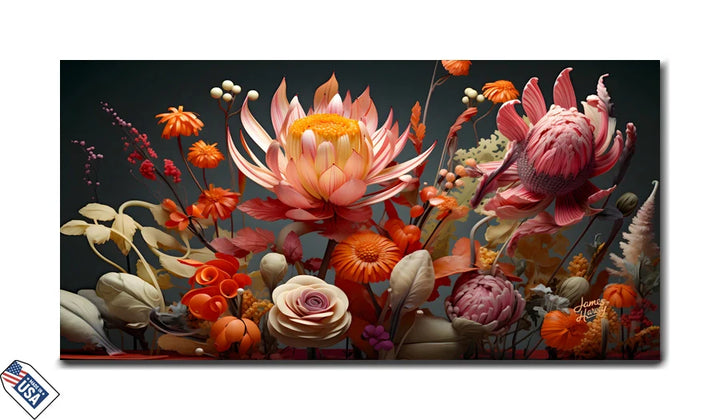 Botanical Symphony - Vibrant Floral Arrangement in Full Bloom