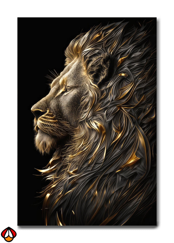 Golden Majesty - Regal Lion Art