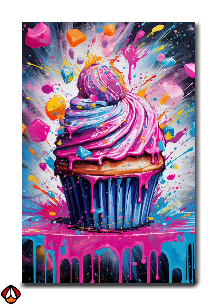 Cupcake Explosion - Vibrant Pop Art Delight