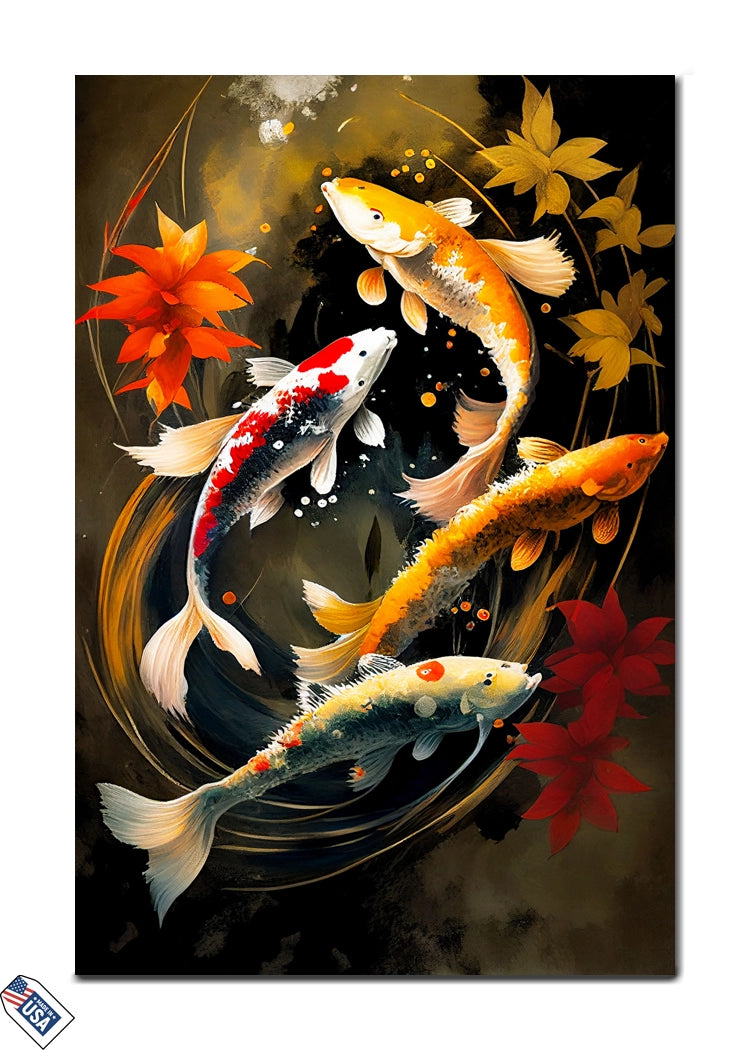 Graceful Koi Fish Dance - Symbolism in Motion