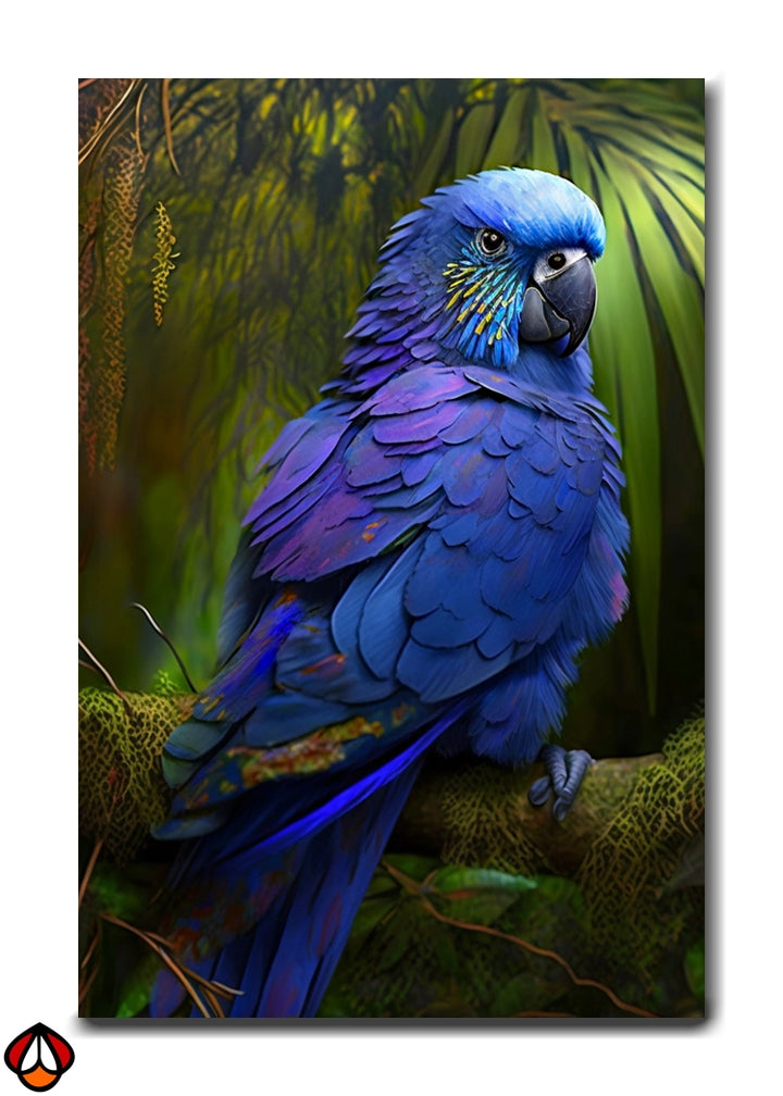 Electric Blue Parrot - Exotic Bird Wall Art