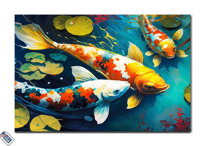 Koi Pond Serenity - A Harmony of Nature