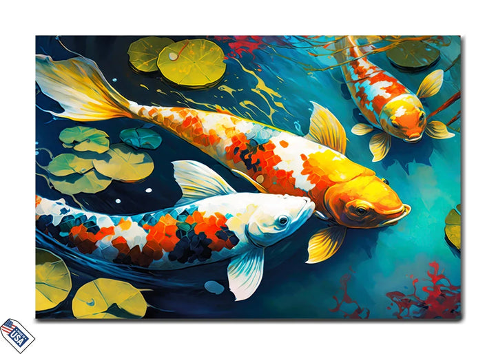 Koi Pond Serenity - A Harmony of Nature