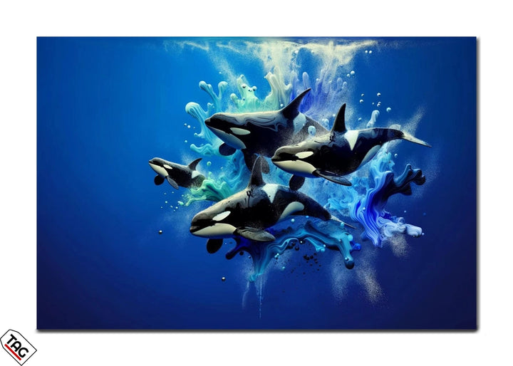 Ocean Majesty - Dynamic Orca Canvas Art