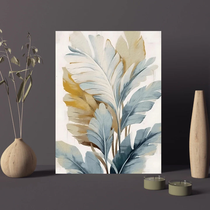 Golden Foliage Harmony - A Subtle Botanical Symphony