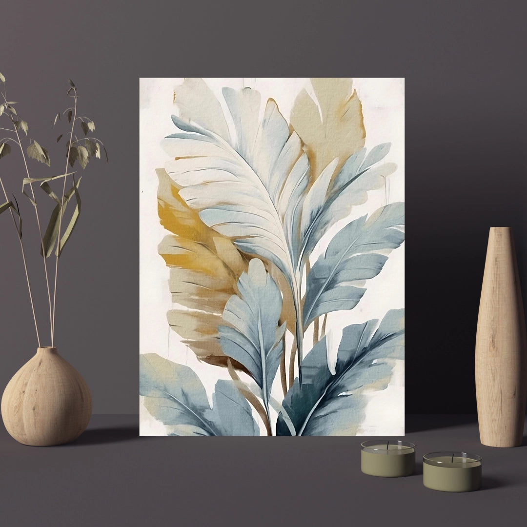 Golden Foliage Harmony - A Subtle Botanical Symphony