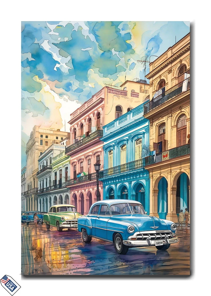 Vibrant Havana - Classic Car and Colonial Charm Wall Art