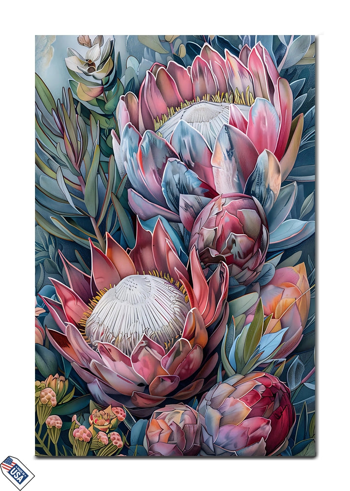 Radiant Protea Blooms - A Symphony of Nature