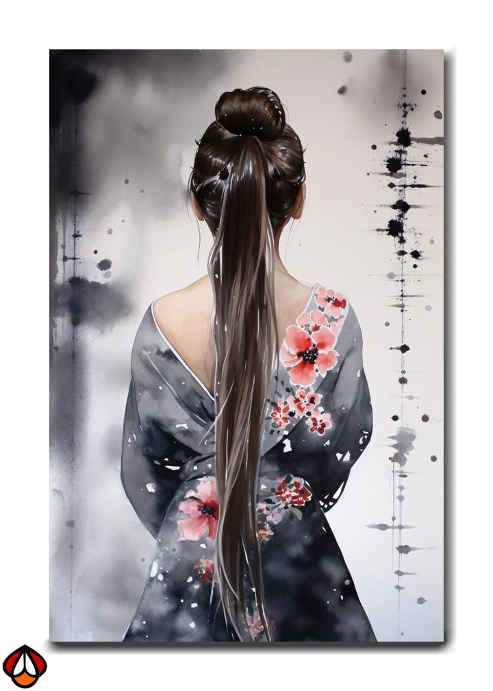 Grace in Solitude - Watercolor Elegance