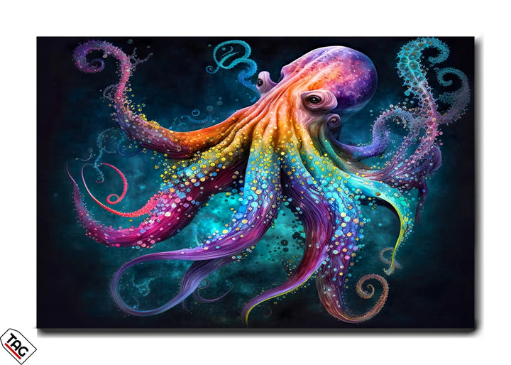 Spectrum of the Deep - Vibrant Octopus Wall Art