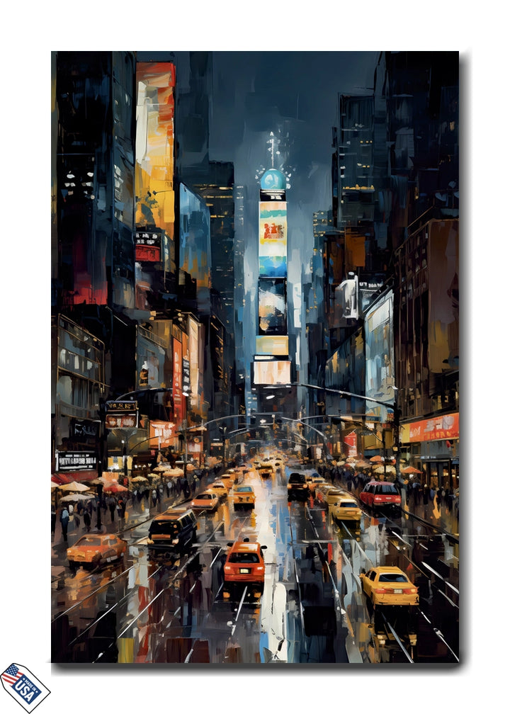 Vibrant New York City - Times Square at Night Wall Art