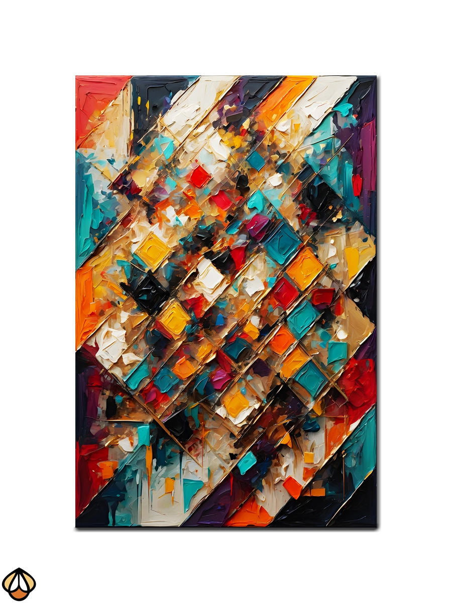 Dynamic Spectrum - Abstract Geometric Wall Art