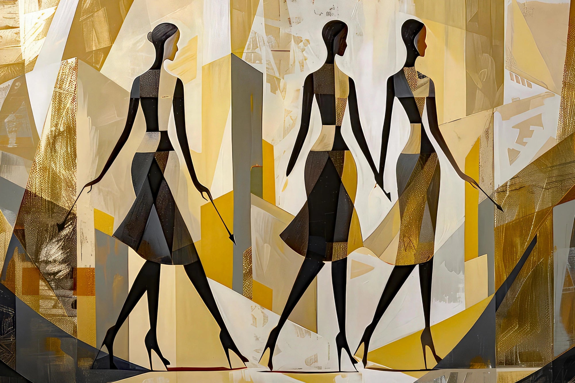 Elegance in Motion - Abstract Figurative Art