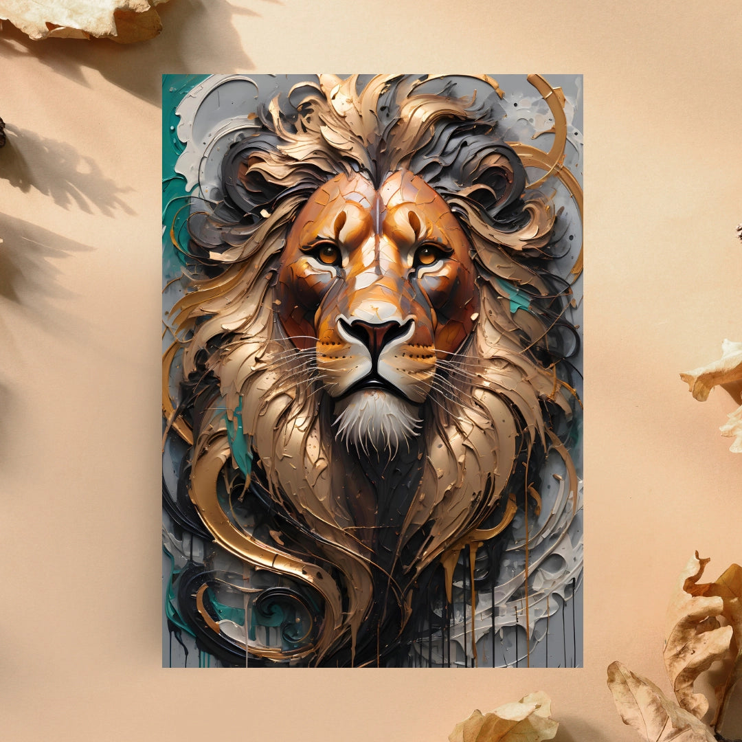 Regal Elegance - Majestic Lion Artwork