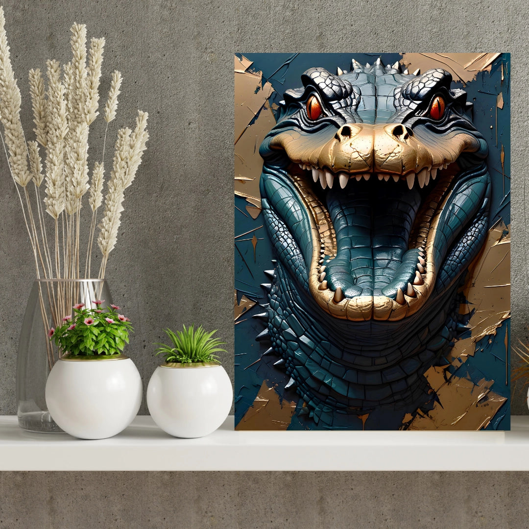 Fierce Majesty - Alligator Wall Art