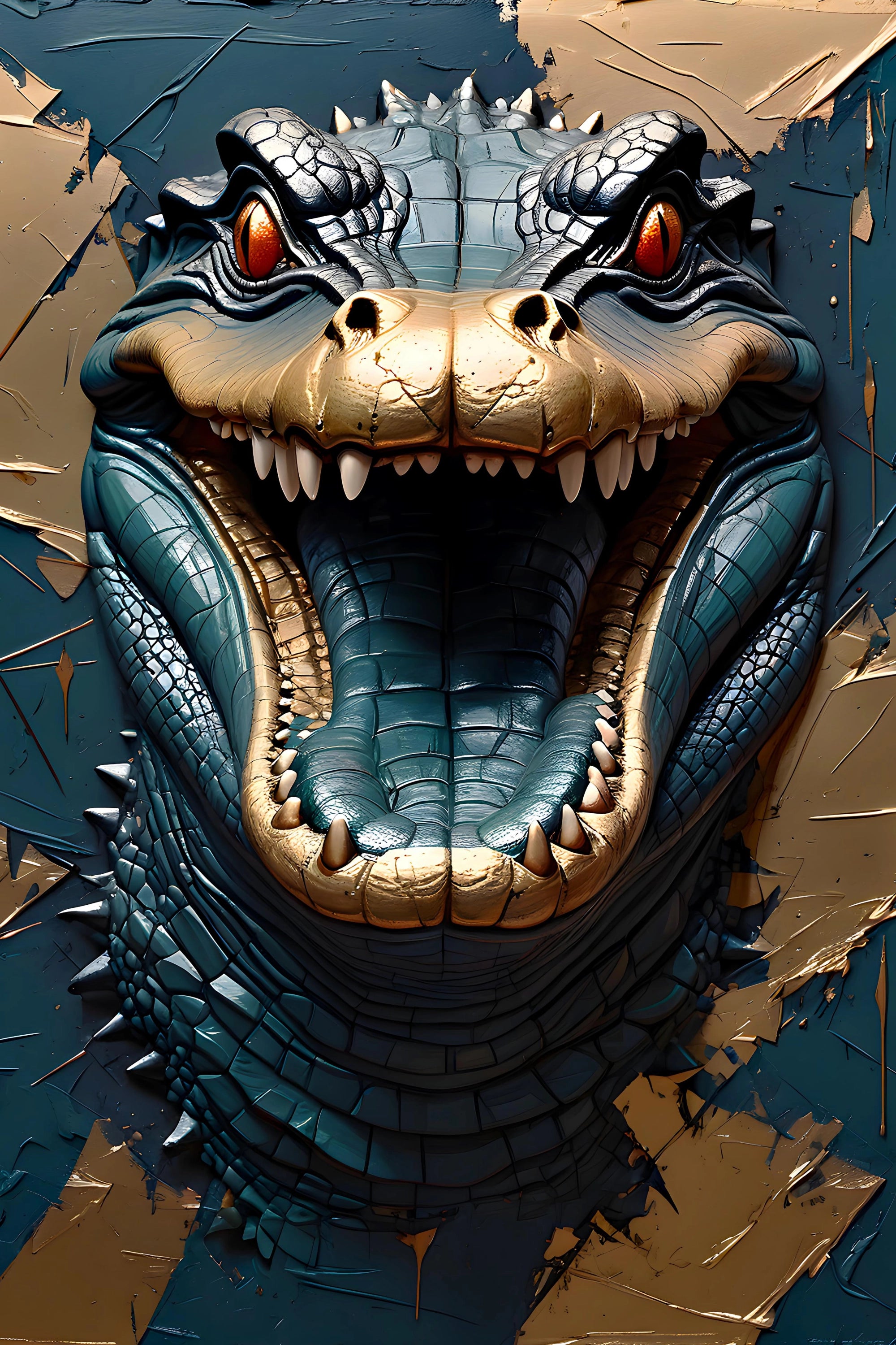 Fierce Majesty - Alligator Wall Art