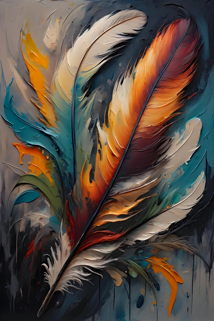 Ethereal Plume - A Symphony of Color and Grace