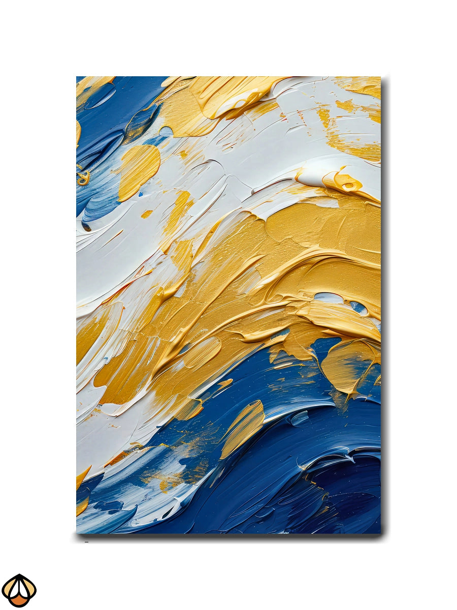 Golden Waves - A Symphony of Motion and Elegance