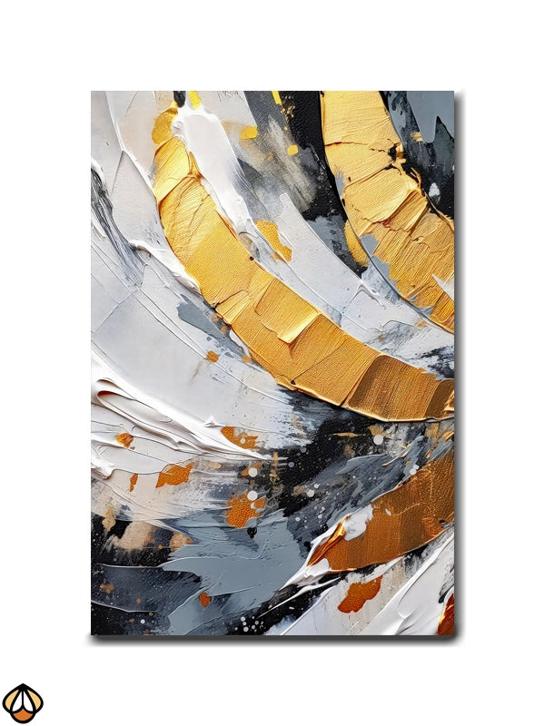 Golden Flow - A Symphony of Texture and Radiance