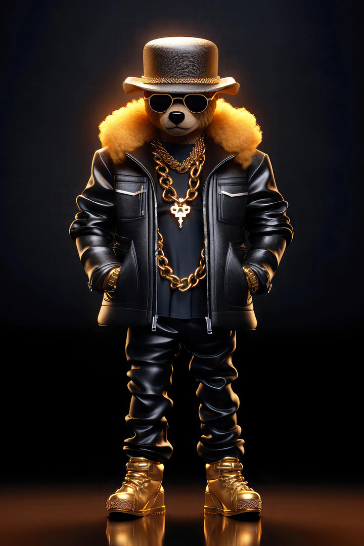 Golden Swagger - Luxe Bear Portrait
