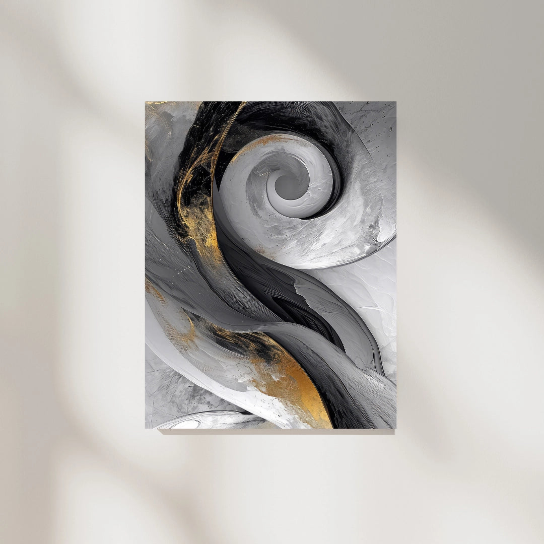 Ethereal Swirl - A Dance of Contrast and Motion