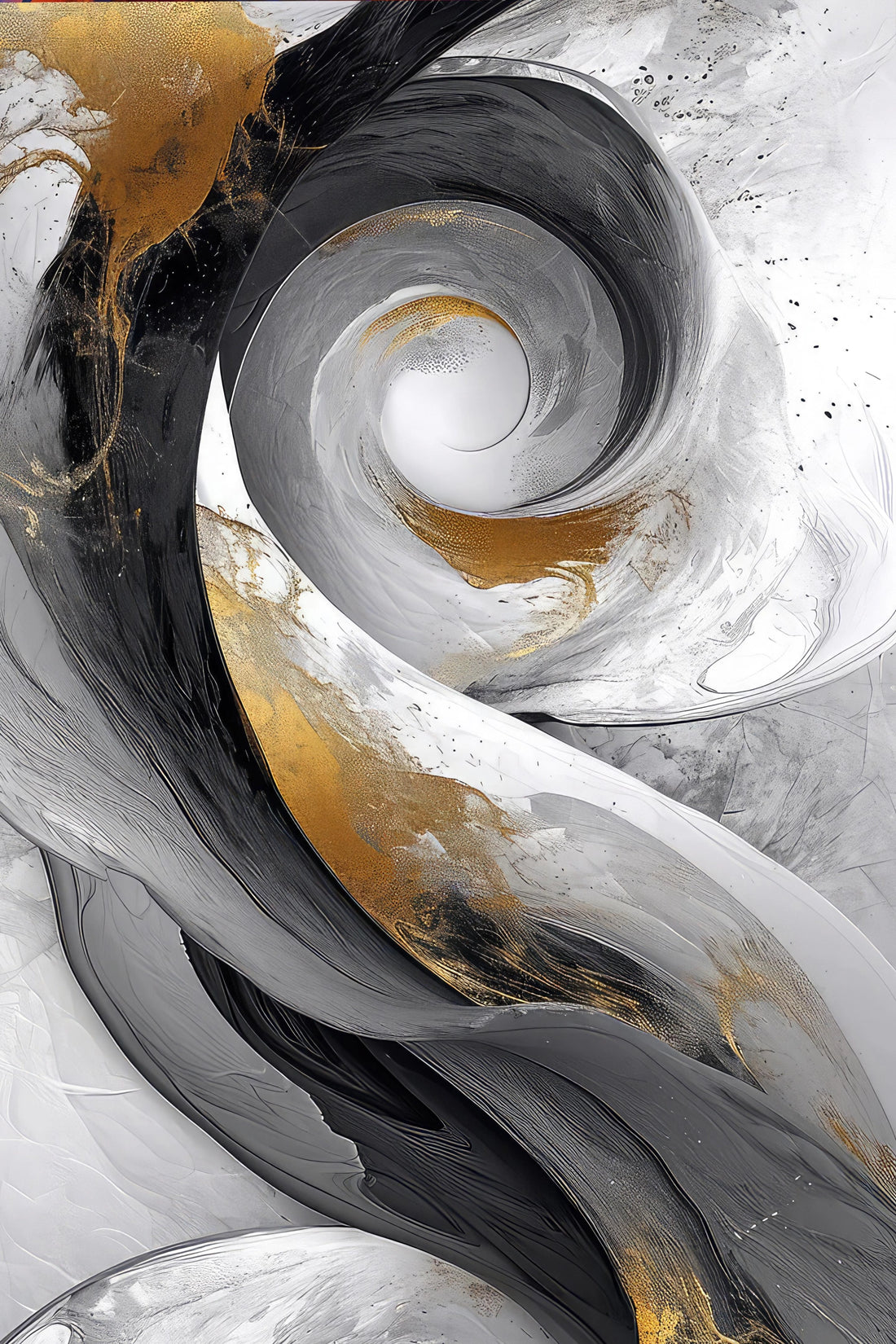 Ethereal Swirl - A Dance of Contrast and Motion