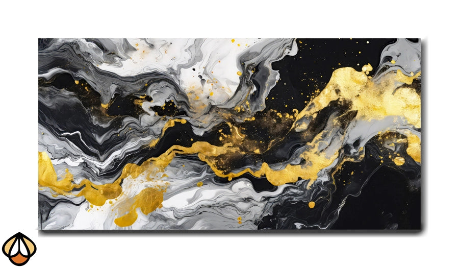 Golden Flow - The Dance of Contrast