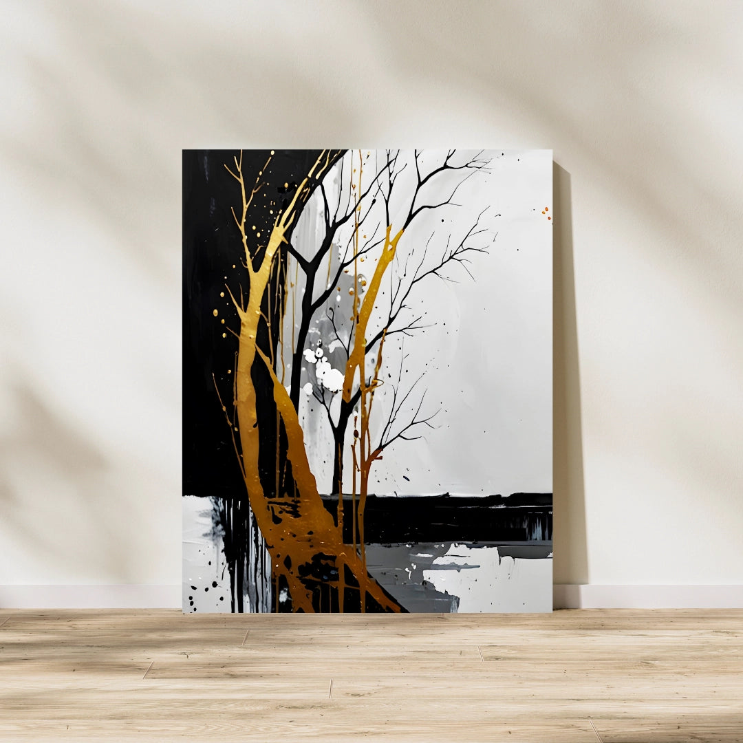 Golden Serenity - A Symphony of Shadows and Light