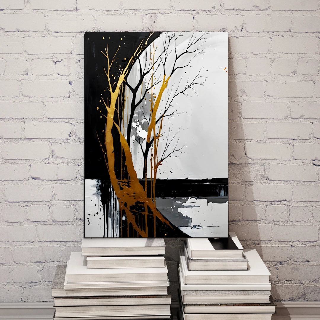 Golden Serenity - A Symphony of Shadows and Light