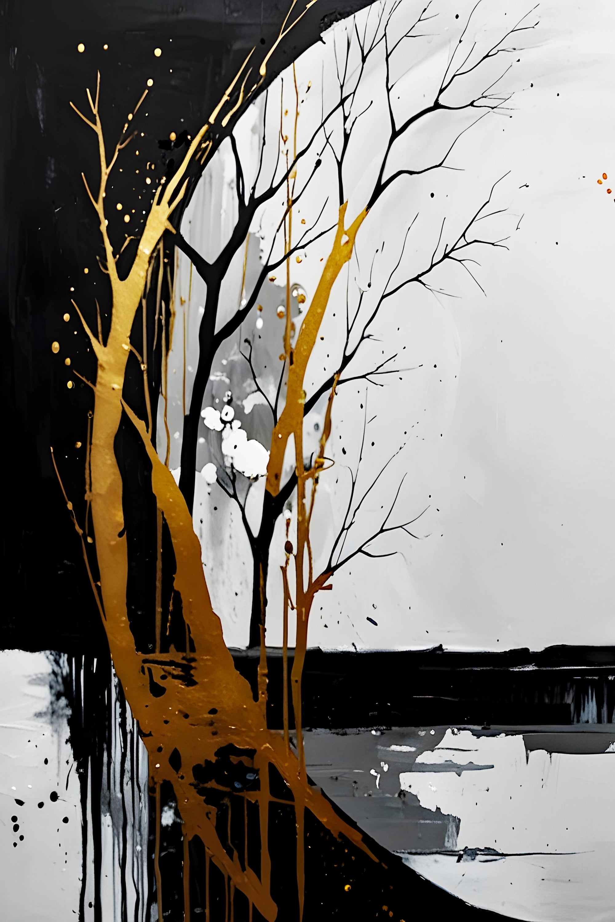 Golden Serenity - A Symphony of Shadows and Light