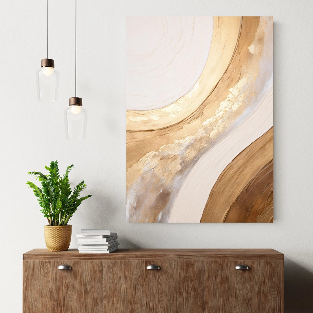 Golden Flow - A Dance of Light and Texture