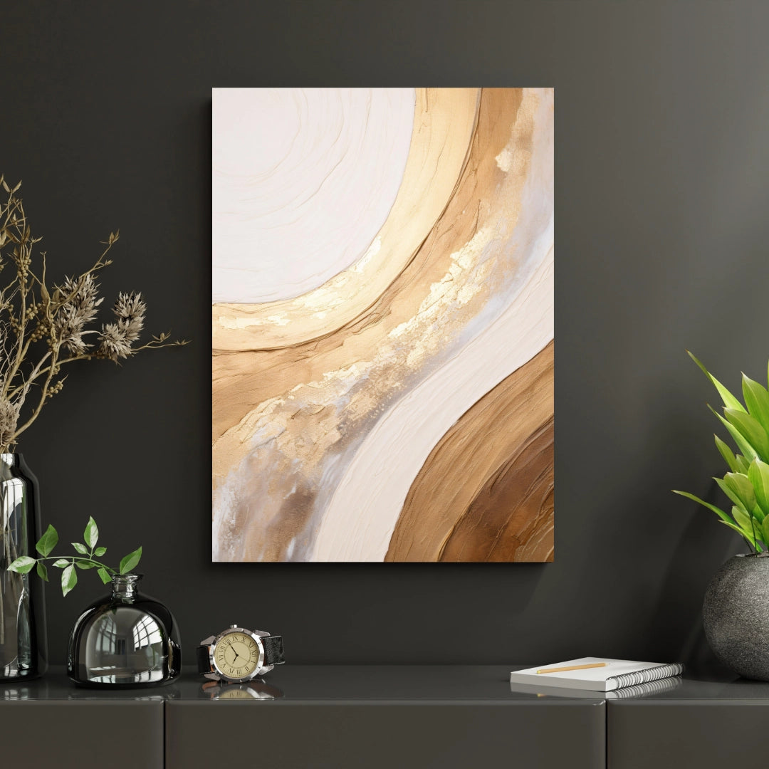 Golden Flow - A Dance of Light and Texture