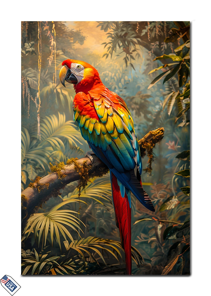 Scarlet Macaw Majesty - Vibrant Jungle Encounter