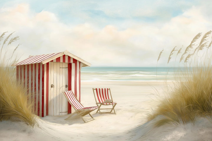 Beachside Bliss - Stripes and Serenity