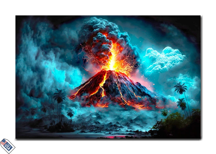 Eruption Fury - Volcanic Explosion Wall Art