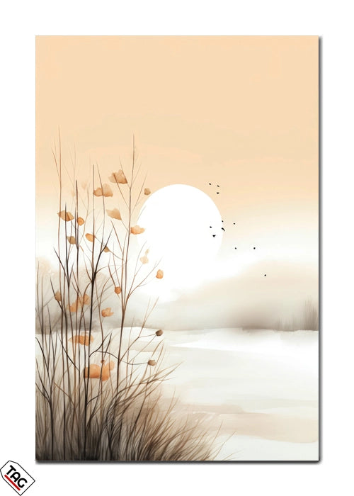 Golden Dawn Mist - Premium Wall Art