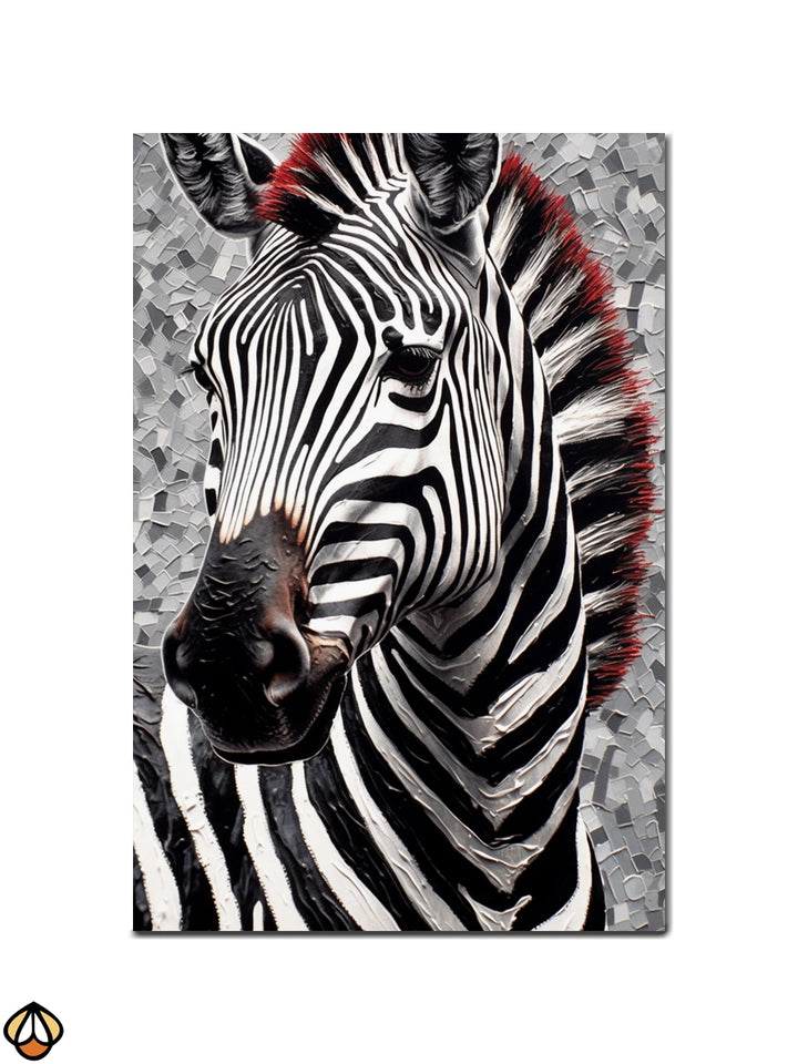 Mosaic Majesty - Zebra Wall Art
