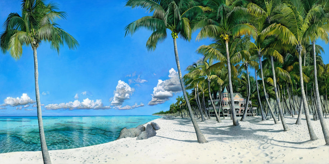 Coconut Grove Shoreline - Coastal Tranquility Canvas