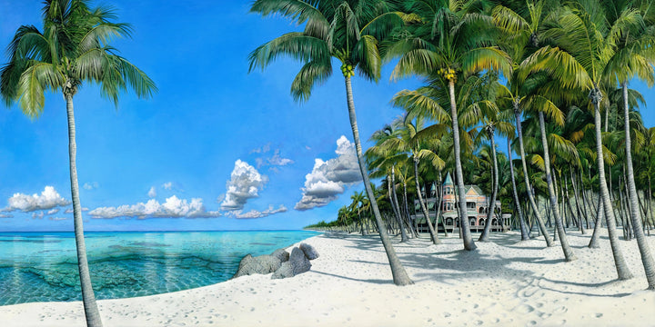 Coconut Grove Shoreline - Coastal Tranquility Canvas