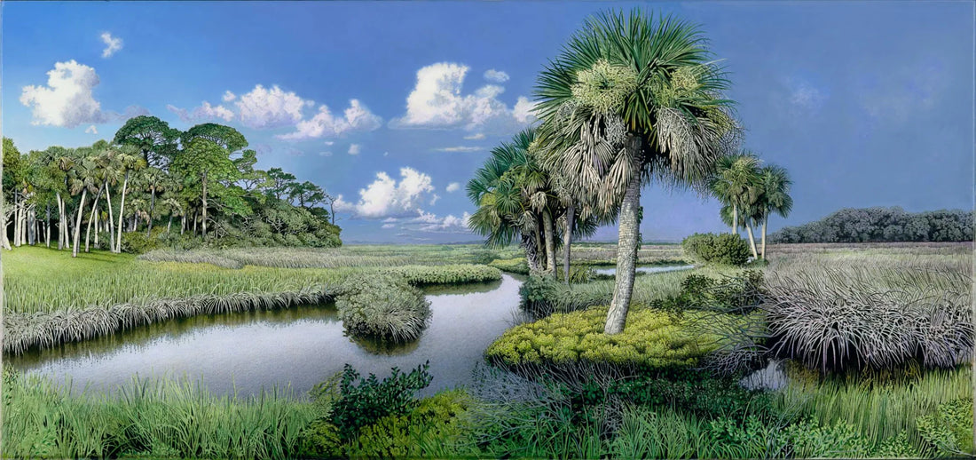 Tranquil Wetlands Escape - Premium Wall Art