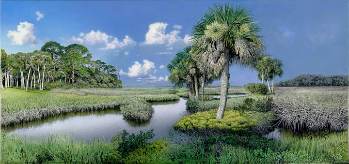 Tranquil Wetlands Escape - Premium Wall Art