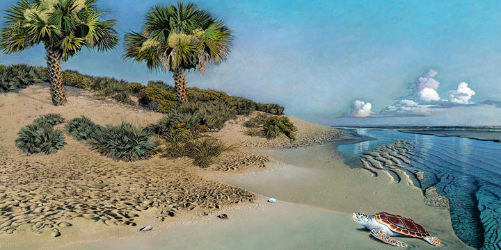 Tranquil Coastal Escape - Premium Wall Art