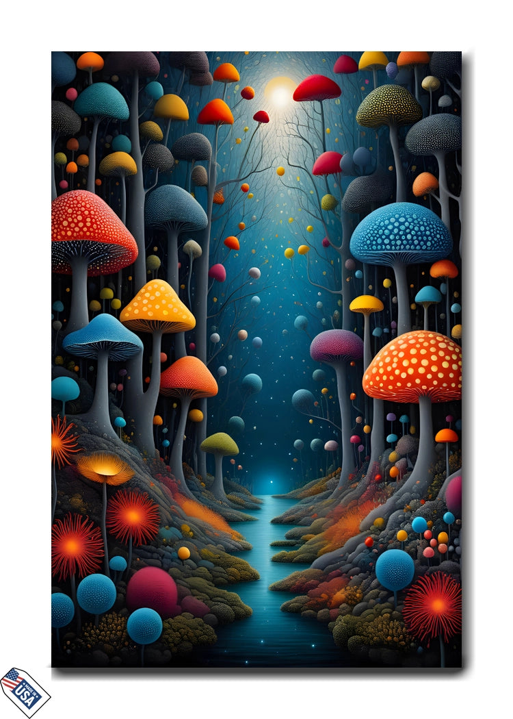 Mushroom Pathway - Premium Wall Art