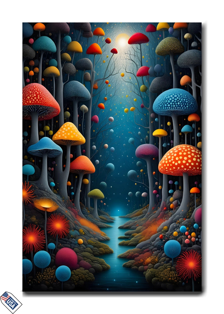 Mushroom Pathway - Premium Wall Art