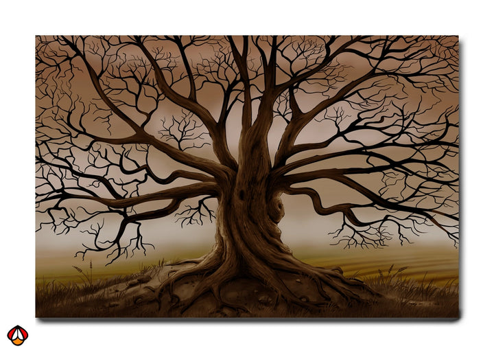 Ethereal Autumn Silhouette - Bare Tree Wall Art