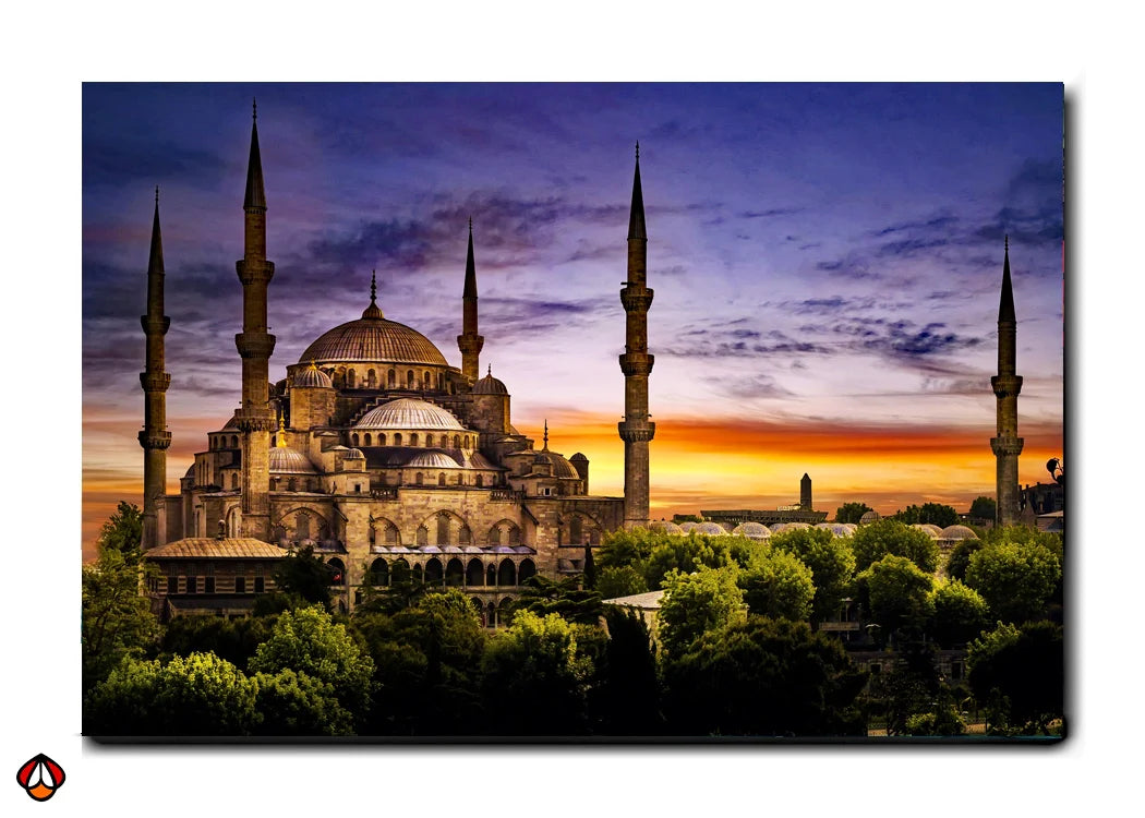 Majesty at Dusk - The Blue Mosque Sunset Wall Art