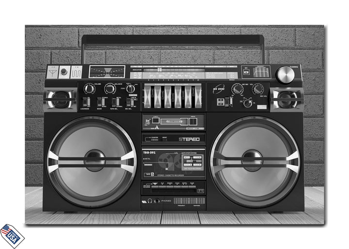 Monochrome Groove - Classic Boombox Vibes